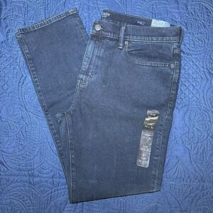 J. Crew Signature Flex Slim NWT Denim Jeans 34 x 30 New Dark Indigo Wash